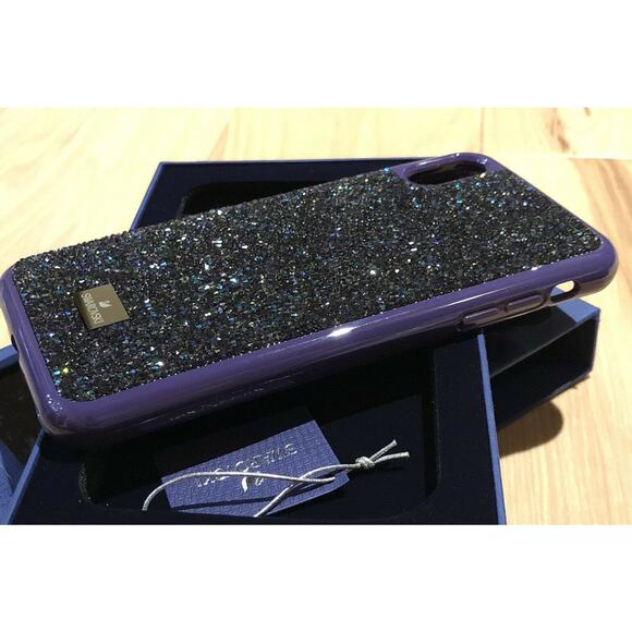 Swarovski GLAM ROCK SMARTPHONE IPHONE XS MAX Case In Purple - Picture 9 of 11
